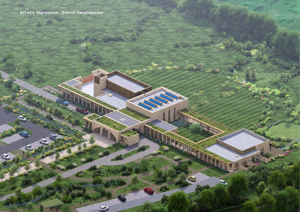 An artist's impression of the overall development.