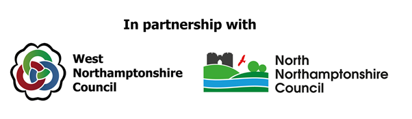 West and North Northamptonshire Council logos